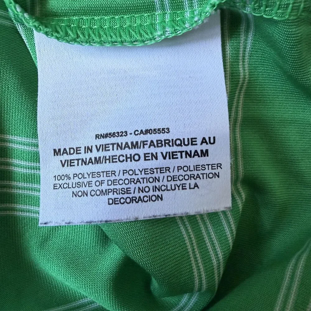 Nike Men’s Casual Golf Tour Performance Dri-Fit‎ Green Striped Polo - Size XL